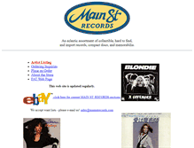 Tablet Screenshot of mainstrecords.com